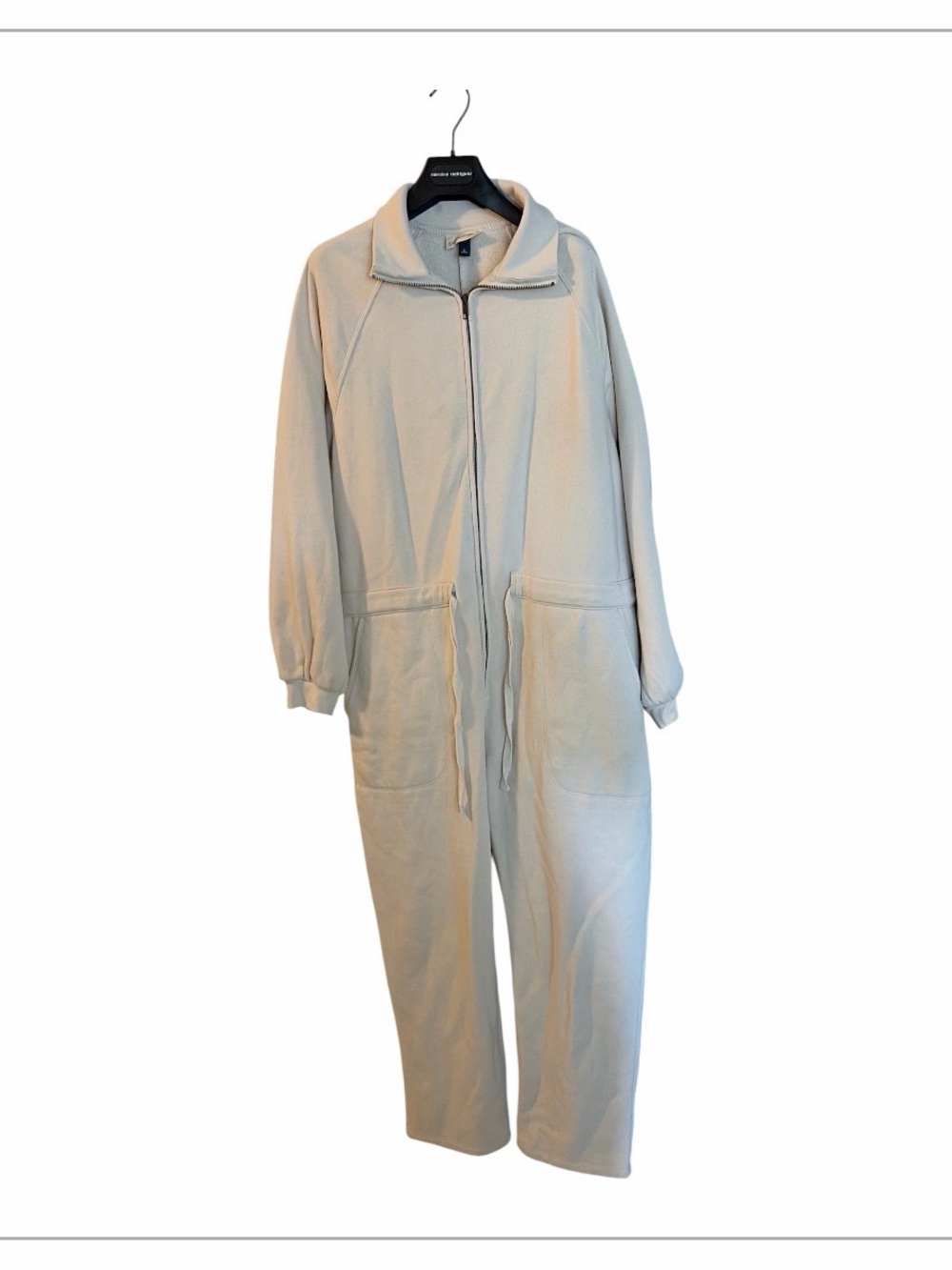 Universal Thread Zip-Front Jumpsuit in Light Beige size xl  cream/beige